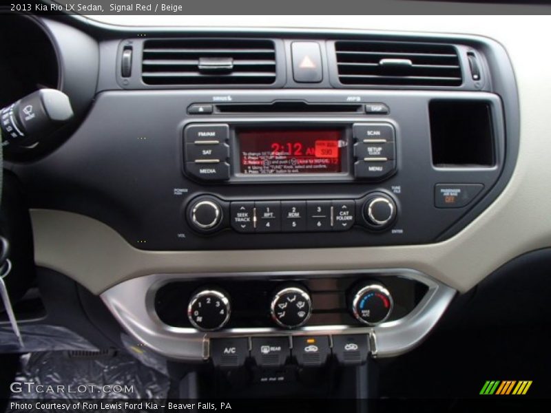 Signal Red / Beige 2013 Kia Rio LX Sedan
