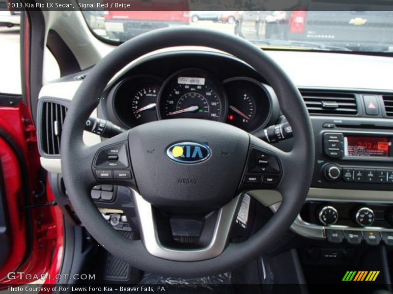 Signal Red / Beige 2013 Kia Rio LX Sedan