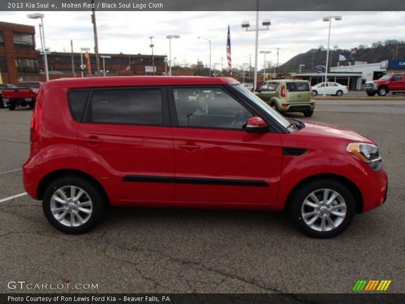 Molten Red / Black Soul Logo Cloth 2013 Kia Soul +