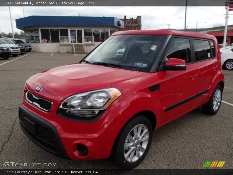 Molten Red / Black Soul Logo Cloth 2013 Kia Soul +