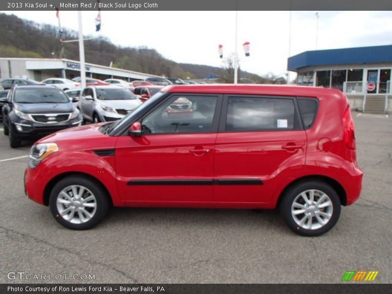 Molten Red / Black Soul Logo Cloth 2013 Kia Soul +