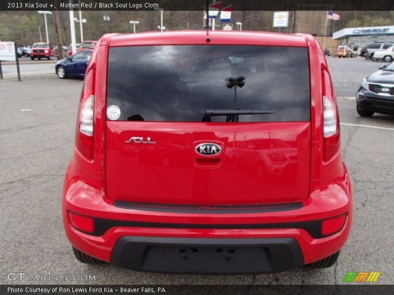 Molten Red / Black Soul Logo Cloth 2013 Kia Soul +