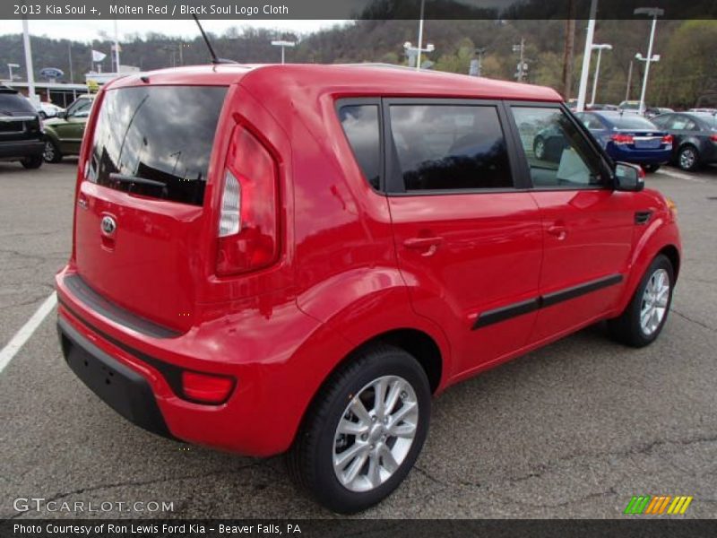 Molten Red / Black Soul Logo Cloth 2013 Kia Soul +