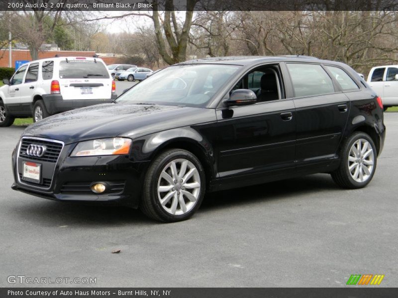 Brilliant Black / Black 2009 Audi A3 2.0T quattro