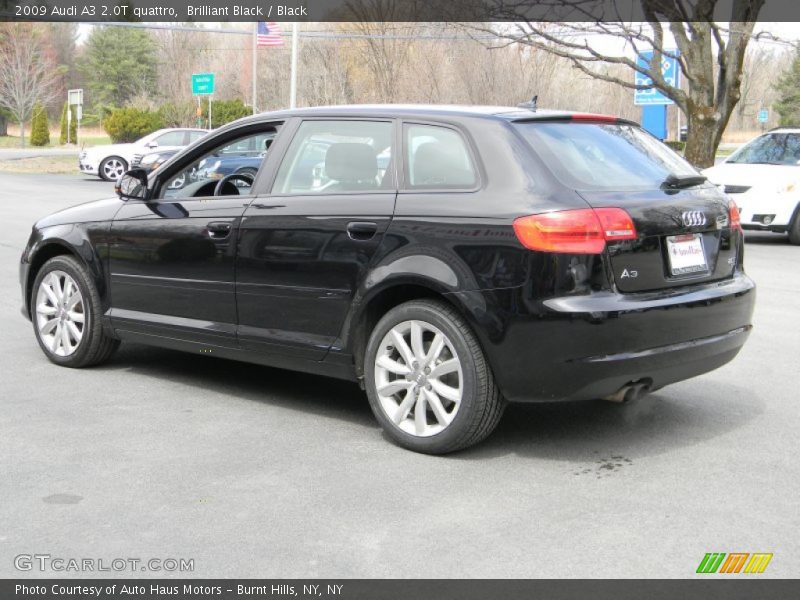 Brilliant Black / Black 2009 Audi A3 2.0T quattro