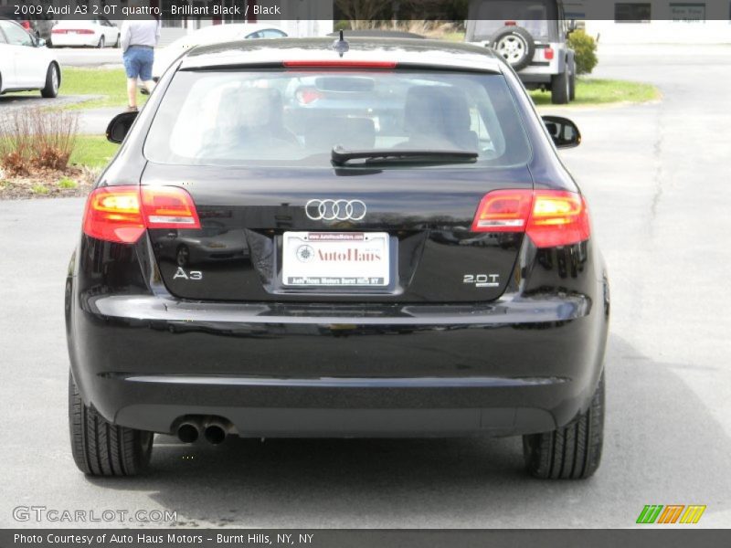 Brilliant Black / Black 2009 Audi A3 2.0T quattro