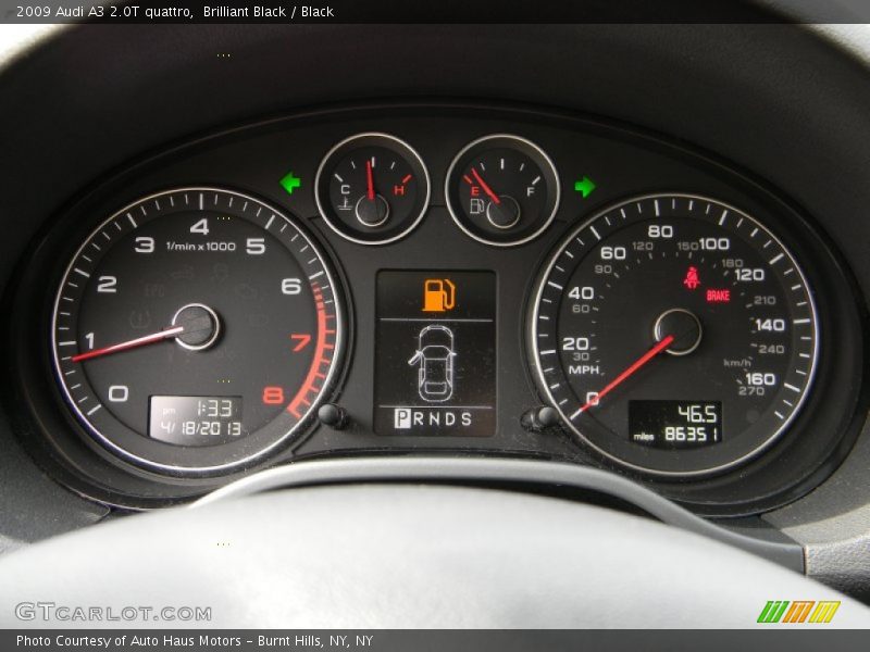 Brilliant Black / Black 2009 Audi A3 2.0T quattro