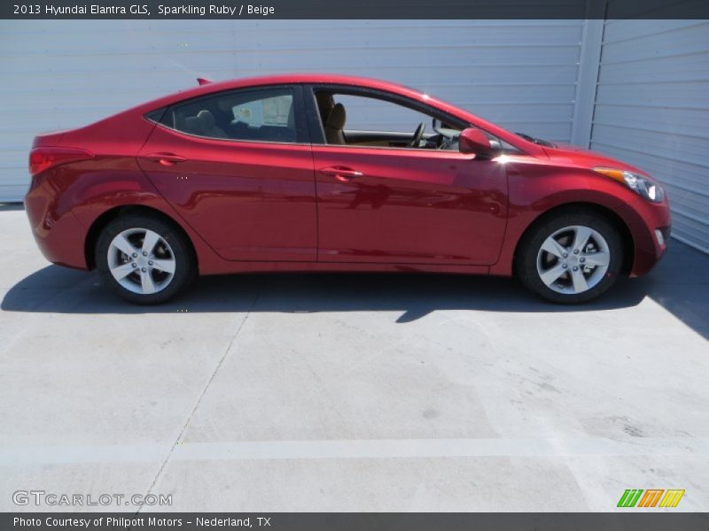 Sparkling Ruby / Beige 2013 Hyundai Elantra GLS