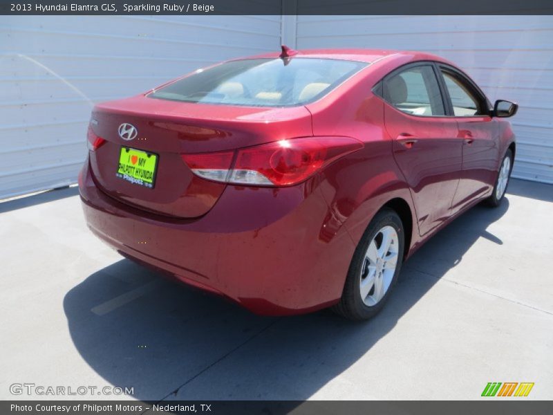 Sparkling Ruby / Beige 2013 Hyundai Elantra GLS