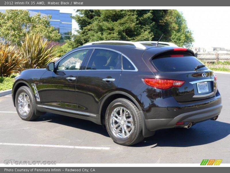 Malbec Black / Wheat 2012 Infiniti FX 35 AWD