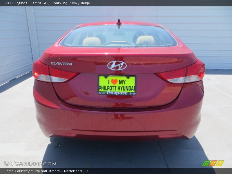 Sparkling Ruby / Beige 2013 Hyundai Elantra GLS