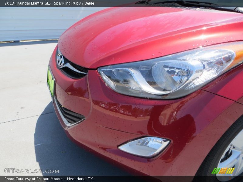 Sparkling Ruby / Beige 2013 Hyundai Elantra GLS