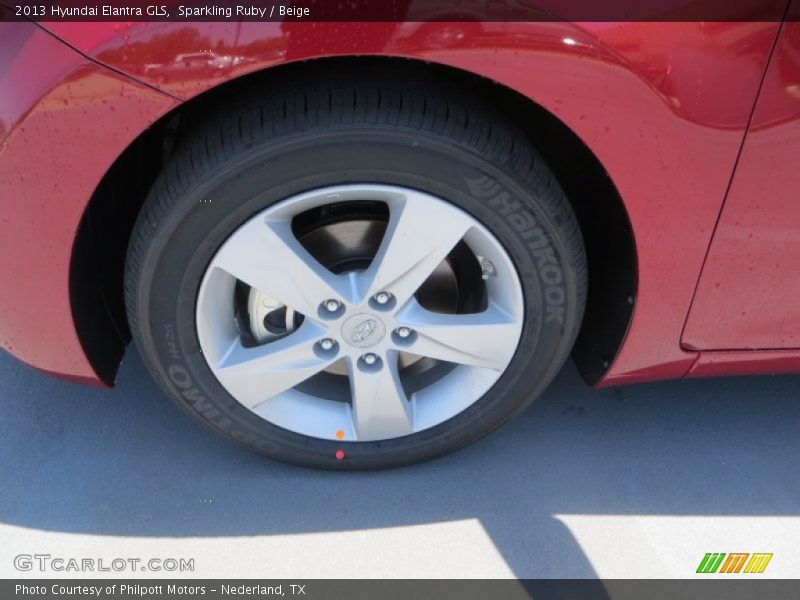 Sparkling Ruby / Beige 2013 Hyundai Elantra GLS