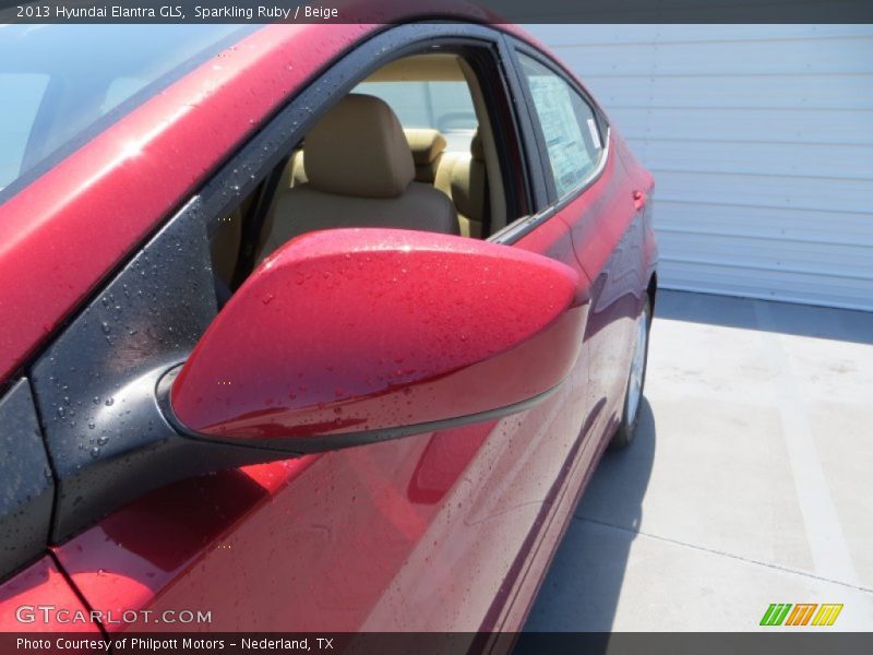 Sparkling Ruby / Beige 2013 Hyundai Elantra GLS