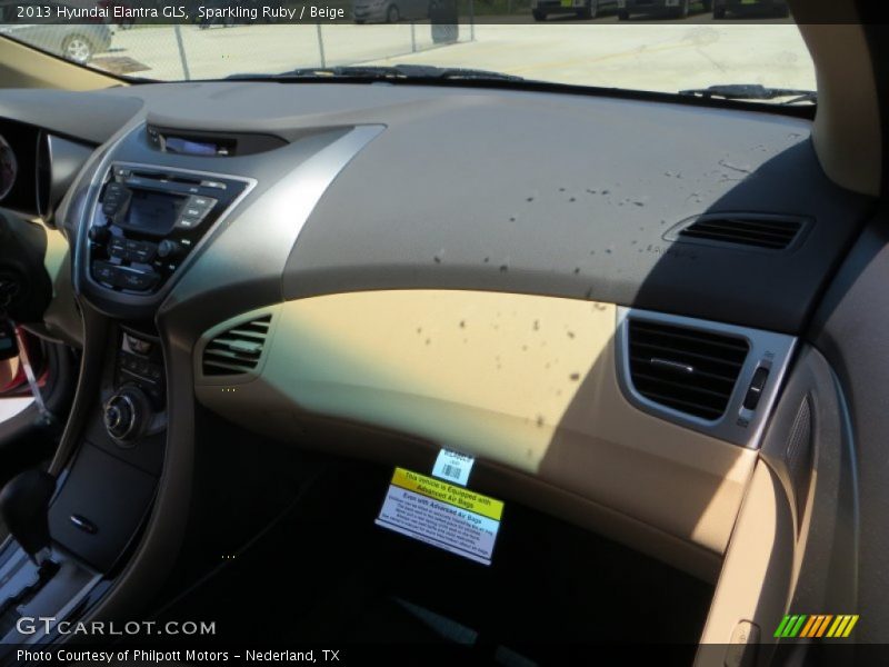 Sparkling Ruby / Beige 2013 Hyundai Elantra GLS