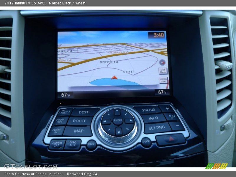 Navigation of 2012 FX 35 AWD