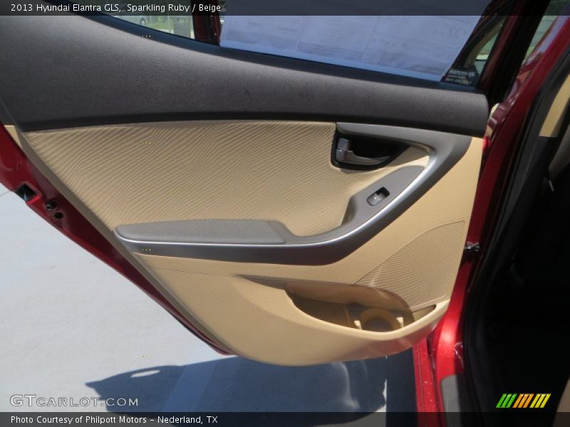Sparkling Ruby / Beige 2013 Hyundai Elantra GLS