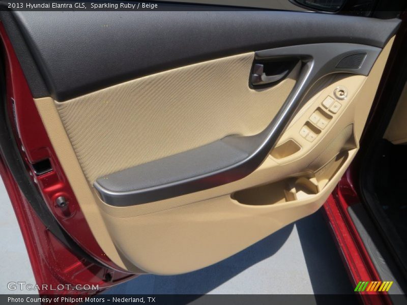 Sparkling Ruby / Beige 2013 Hyundai Elantra GLS
