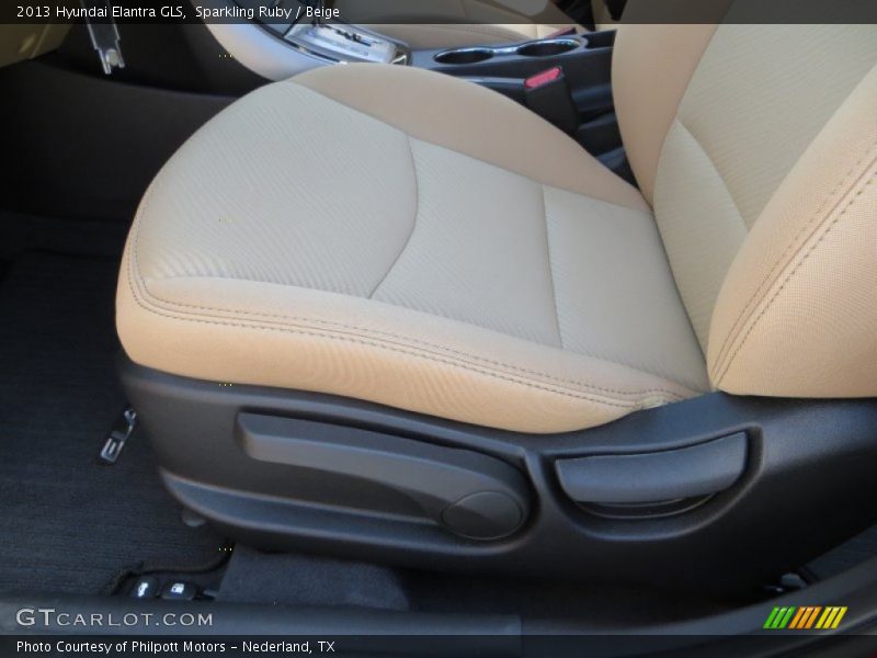 Sparkling Ruby / Beige 2013 Hyundai Elantra GLS