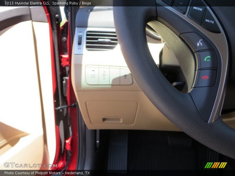 Sparkling Ruby / Beige 2013 Hyundai Elantra GLS