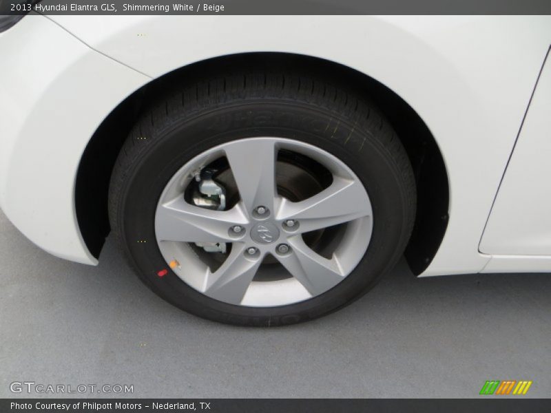 Shimmering White / Beige 2013 Hyundai Elantra GLS