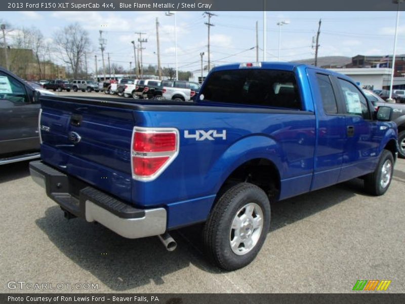 Blue Flame Metallic / Steel Gray 2013 Ford F150 XLT SuperCab 4x4