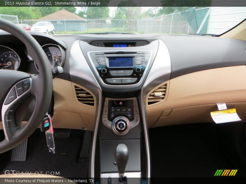 Shimmering White / Beige 2013 Hyundai Elantra GLS