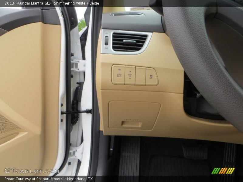 Shimmering White / Beige 2013 Hyundai Elantra GLS