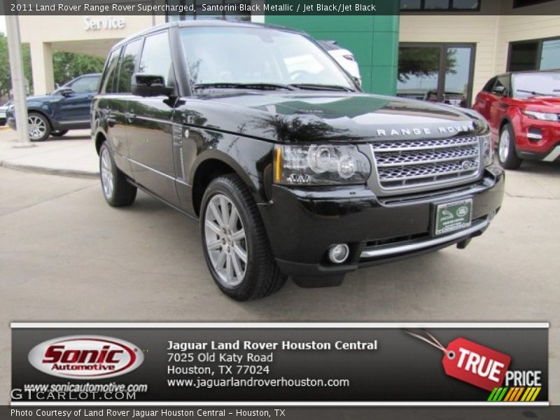 Santorini Black Metallic / Jet Black/Jet Black 2011 Land Rover Range Rover Supercharged