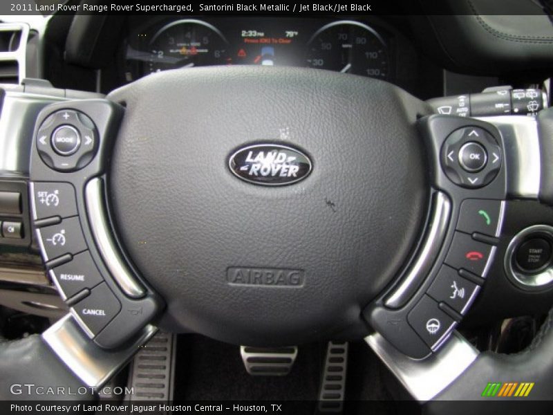 Santorini Black Metallic / Jet Black/Jet Black 2011 Land Rover Range Rover Supercharged