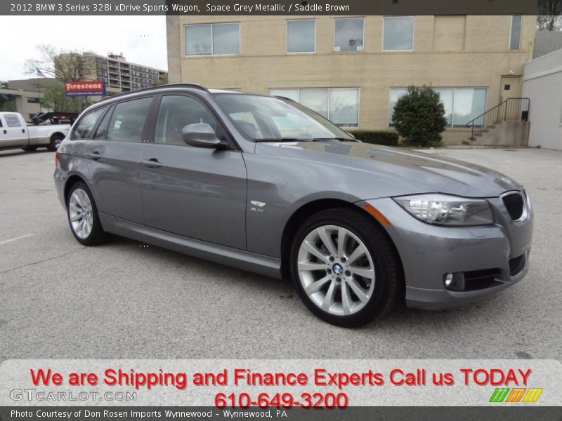 Space Grey Metallic / Saddle Brown 2012 BMW 3 Series 328i xDrive Sports Wagon