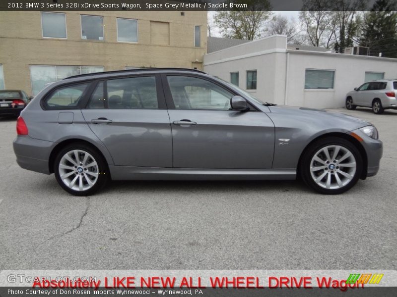 Space Grey Metallic / Saddle Brown 2012 BMW 3 Series 328i xDrive Sports Wagon
