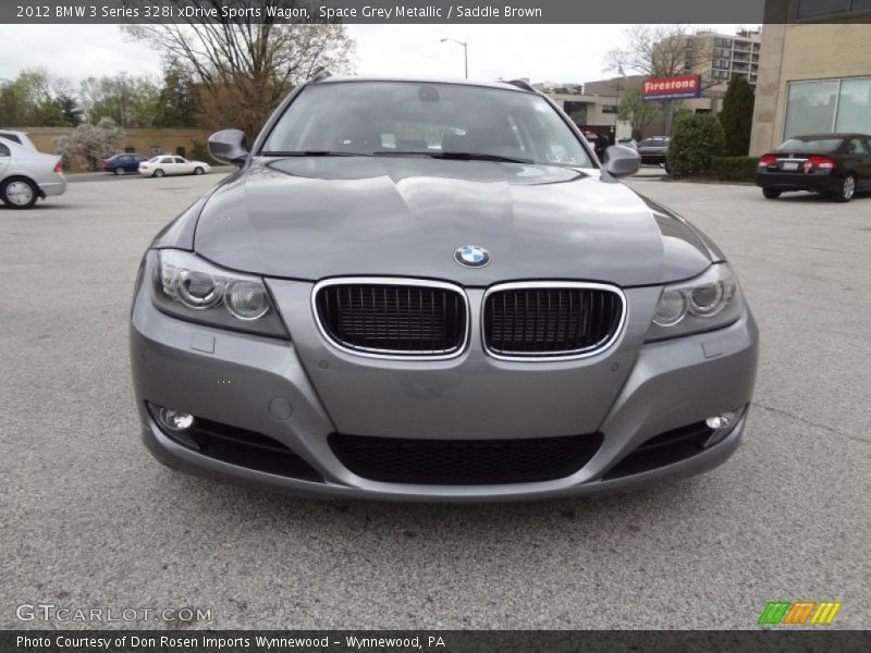 Space Grey Metallic / Saddle Brown 2012 BMW 3 Series 328i xDrive Sports Wagon
