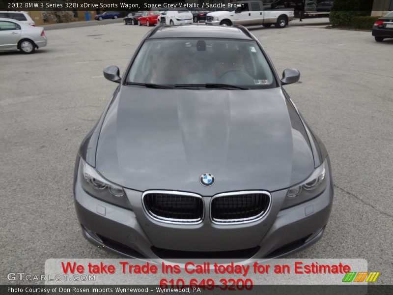 Space Grey Metallic / Saddle Brown 2012 BMW 3 Series 328i xDrive Sports Wagon