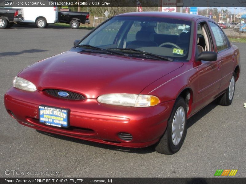 Toreador Red Metallic / Opal Grey 1997 Ford Contour GL