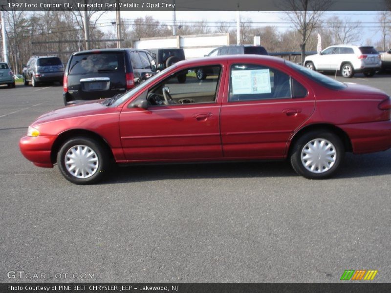 Toreador Red Metallic / Opal Grey 1997 Ford Contour GL