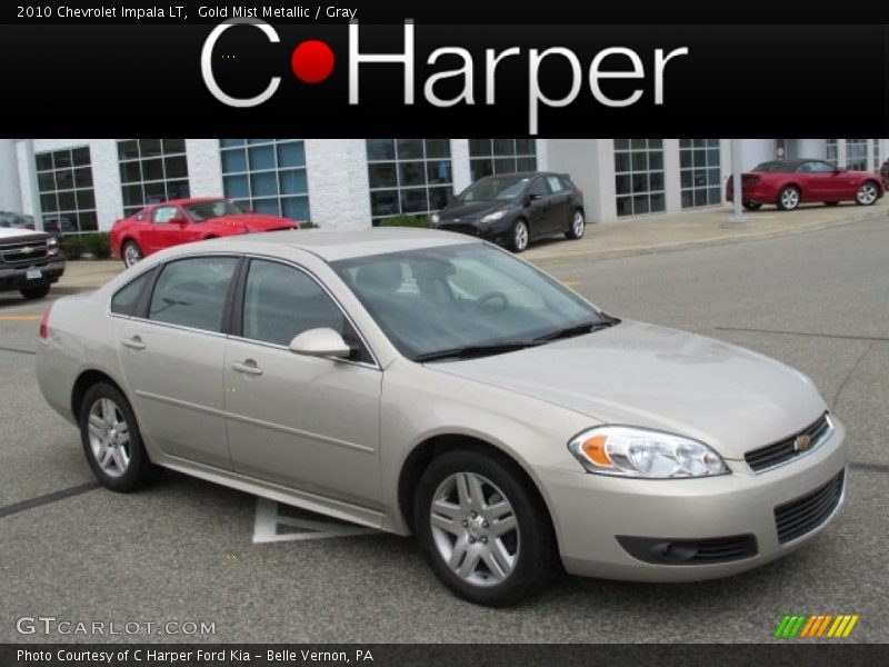 Gold Mist Metallic / Gray 2010 Chevrolet Impala LT