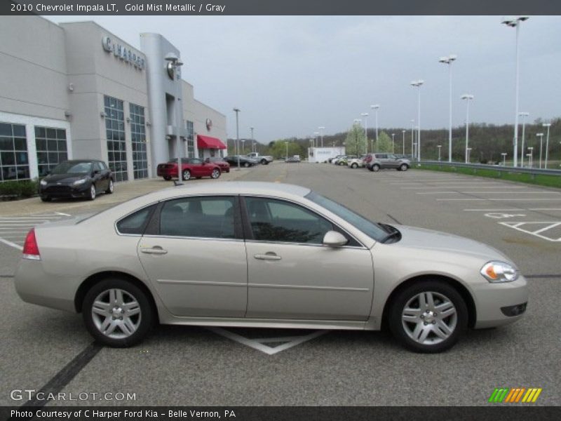 Gold Mist Metallic / Gray 2010 Chevrolet Impala LT