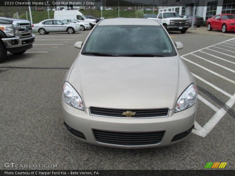 Gold Mist Metallic / Gray 2010 Chevrolet Impala LT