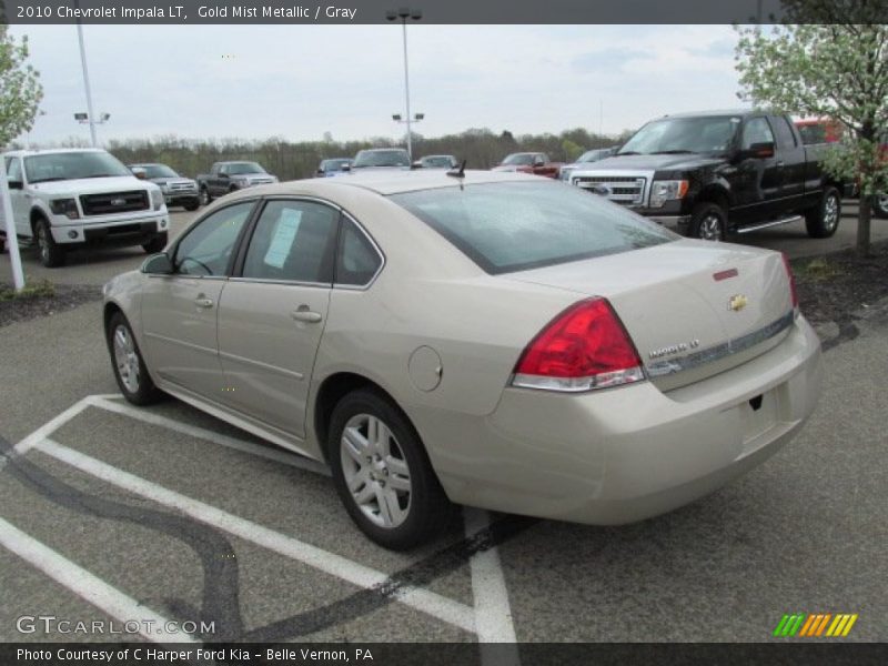 Gold Mist Metallic / Gray 2010 Chevrolet Impala LT
