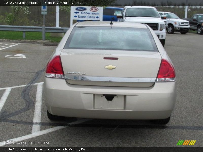 Gold Mist Metallic / Gray 2010 Chevrolet Impala LT