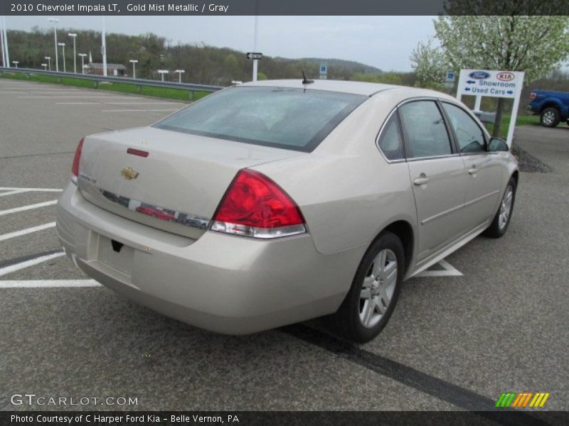 Gold Mist Metallic / Gray 2010 Chevrolet Impala LT