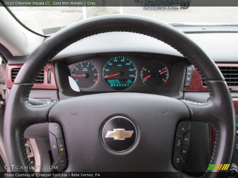 Gold Mist Metallic / Gray 2010 Chevrolet Impala LT