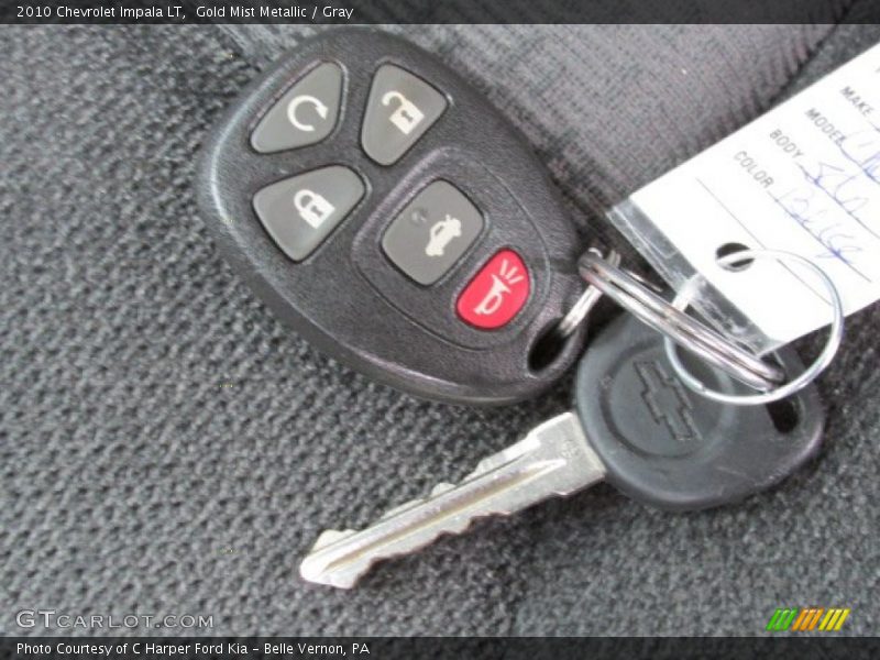 Gold Mist Metallic / Gray 2010 Chevrolet Impala LT