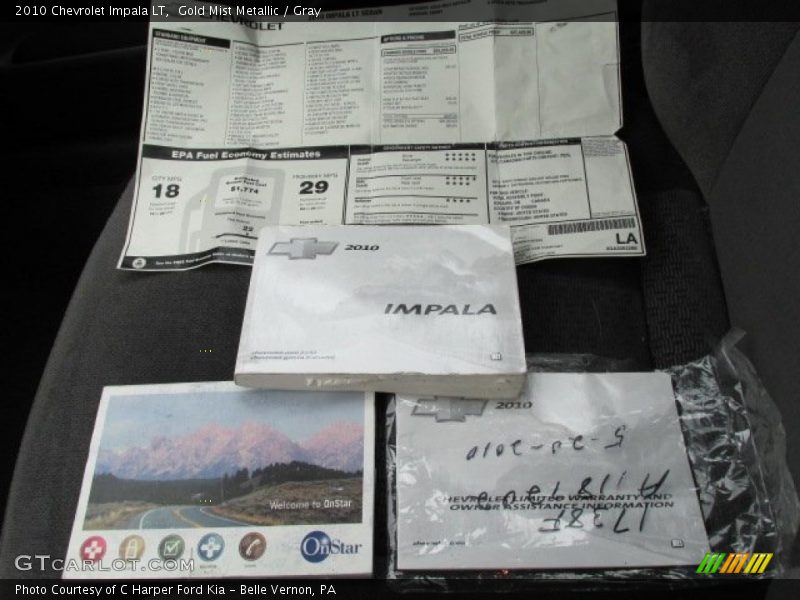 Gold Mist Metallic / Gray 2010 Chevrolet Impala LT