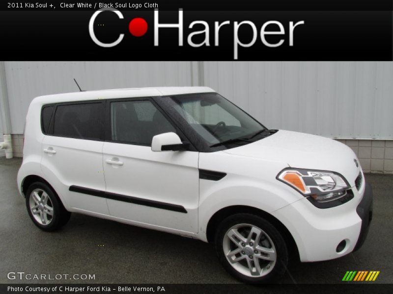 Clear White / Black Soul Logo Cloth 2011 Kia Soul +