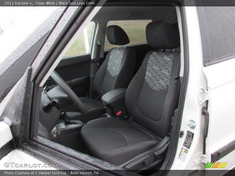 Clear White / Black Soul Logo Cloth 2011 Kia Soul +