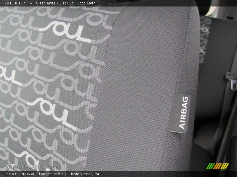 Clear White / Black Soul Logo Cloth 2011 Kia Soul +