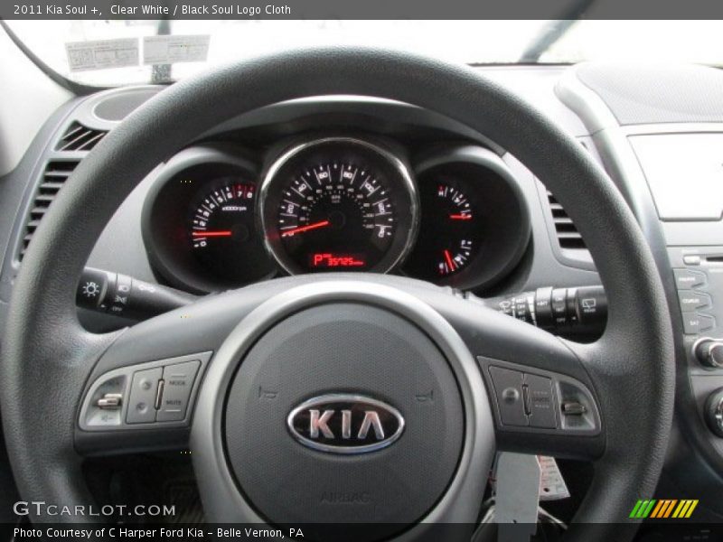 Clear White / Black Soul Logo Cloth 2011 Kia Soul +