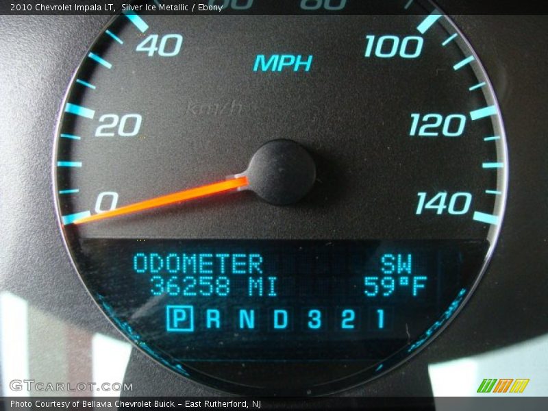 Silver Ice Metallic / Ebony 2010 Chevrolet Impala LT